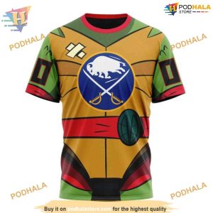 Teenage Mutant Ninja Design NHL Personalized Buffalo Sabres Hoodie 3D 3