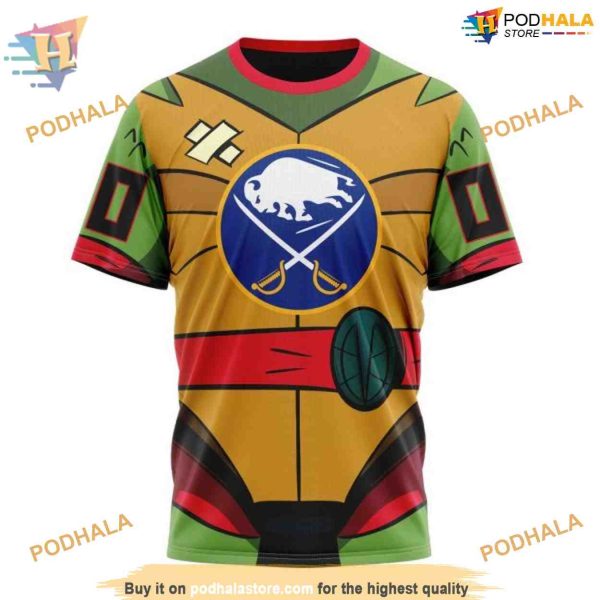 Teenage Mutant Ninja Design NHL Personalized Buffalo Sabres Hoodie 3D