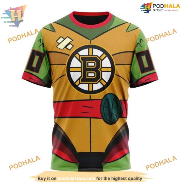 Teenage Mutant Ninja Turtles Special NHL Boston Bruins Hoodie 3D, Fun Merch