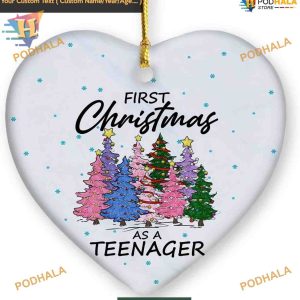 Teenager's First Christmas 2023 Ornament, Custom Christmas Ornaments