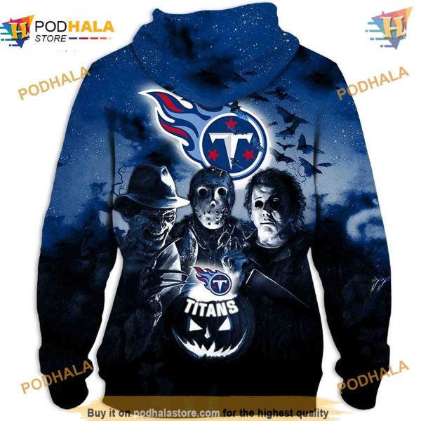 Tennessee Titans Hoodie 3D Halloween Horror, NFL Apparel Gift