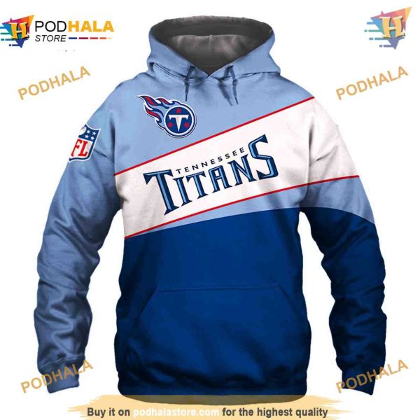 Tennessee Titans Hoodie 3D Long Sleeve, New Season Titans Apparel