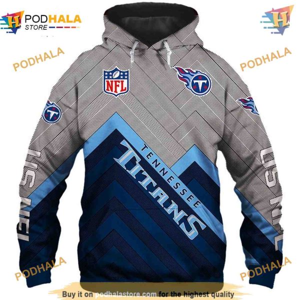 Tennessee Titans Hoodie 3D Long Sweatshirt, Sizes S-5XL Titans Gear