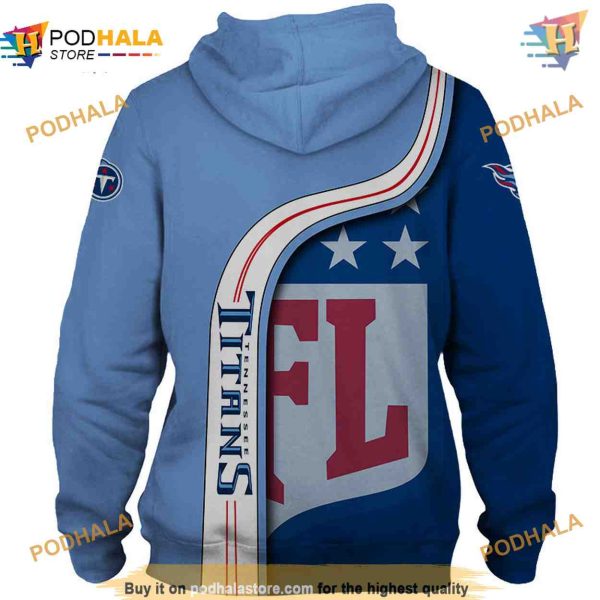 Tennessee Titans Hoodie 3D Pullover, Titans Merchandise Sweatshirt