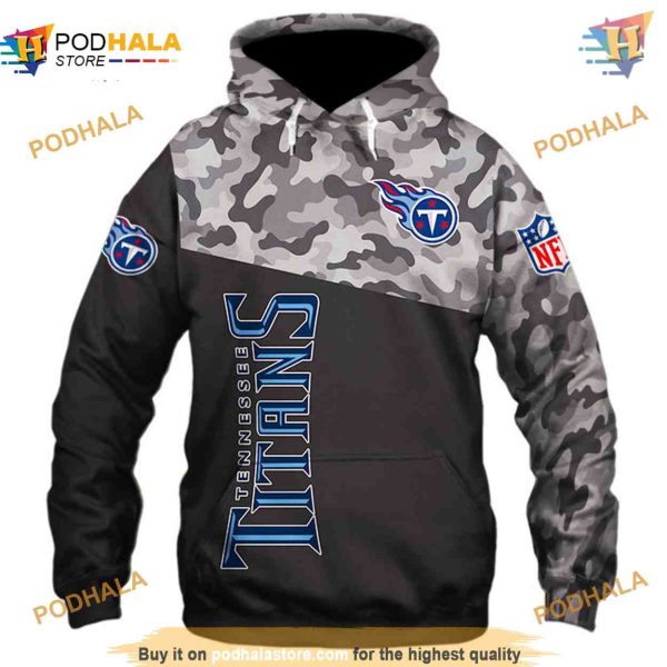 Tennessee Titans Military Hoodies, 3D Long Sleeve NFL Apparel