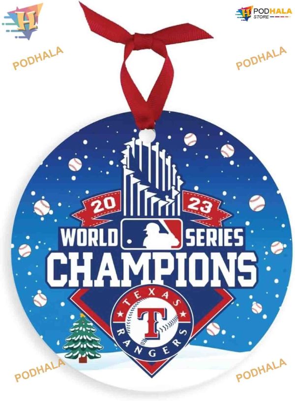 Texas Ranger World Series 2023 Ornament, Ideal for Friends Christmas Ornaments