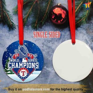 Texas Rangers 2023 Champs Ornament Friends Christmas Ornaments Rangers Keepsake 3