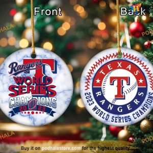 Texas Rangers 2023 Ornament Custom Family Ornaments World Series Champion 10