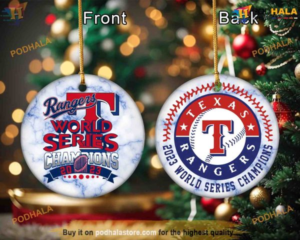 Texas Rangers 2023 Ornament, Custom Family Ornaments, World Series Champion