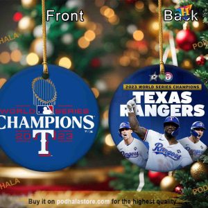 Texas Rangers 2023 Ornament Custom Family Ornaments World Series Champion 2