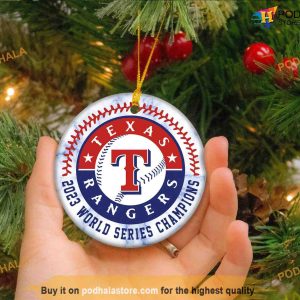 Texas Rangers 2023 Ornament Custom Family Ornaments World Series Champion 4