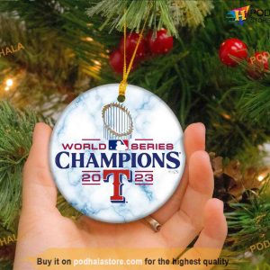 Texas Rangers 2023 Ornament Custom Family Ornaments World Series Champion 5