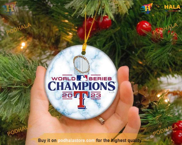 Texas Rangers 2023 Ornament, Custom Family Ornaments, World Series Champion