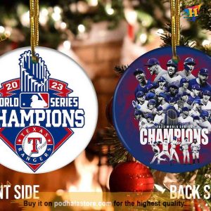 Texas Rangers 2023 Ornament Custom Family Ornaments World Series Champion 6