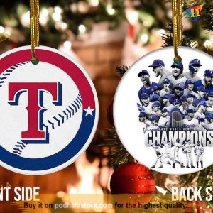 Texas Rangers 2023 Ornament Custom Family Ornaments World Series Champion 7