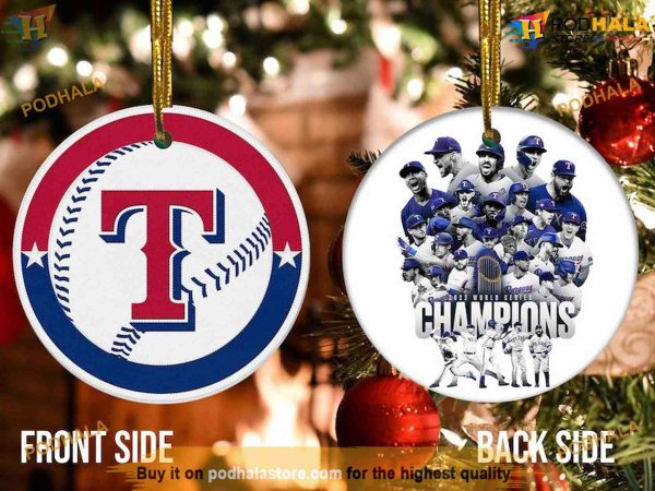 Texas Rangers 2023 Ornament, Custom Family Ornaments, World Series Champion