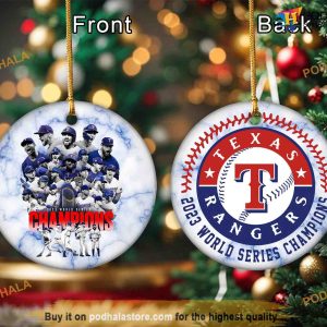 Texas Rangers 2023 Ornament Custom Family Ornaments World Series Champion 8