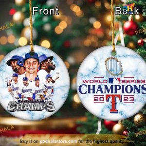Texas Rangers 2023 Ornament Custom Family Ornaments World Series Champion 9
