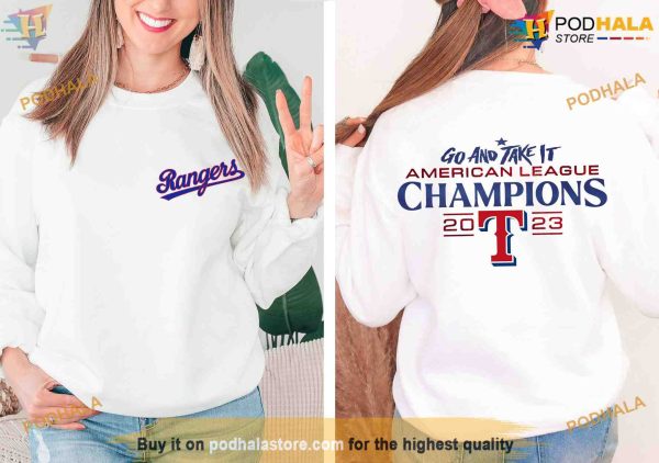 Texas Rangers 2023 World Series Shirt, Vintage Baseball, ALC Champions Hoodie