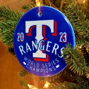 Texas Rangers Blue 2023 Ornament Personalized Family Christmas Ornaments 2