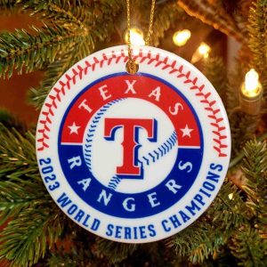 Texas Rangers Ceramic 2023 Ornament Family Tree Decoration Series Champions 2
