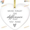 Thank You Ceramic Ornament, Custom Family Ornaments for Appreciation Gifts