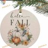 Thanksgiving Fall 2023 Grey Orange, Personalized Family Ornaments