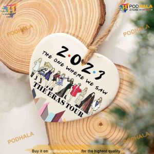 The One Where We Saw The Eras Tour 2023 Ceramic Ornament Custom Christmas Ornaments 3
