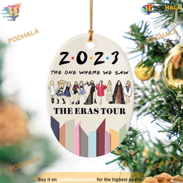The One Where We Saw The Eras Tour 2023 Ceramic Ornament, Custom Christmas Ornaments