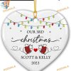Third Christmas Together Ornament 2023, Personalized Anniversary Keepsake