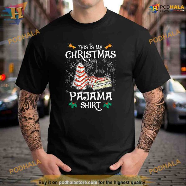 This Is My Christmas Pajama Shirt Funny Christmas Cake Shirt Hoodie