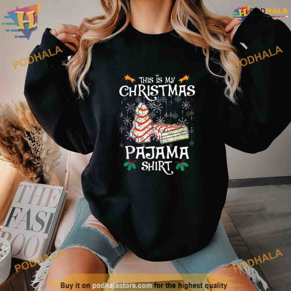 This Is My Christmas Pajama Shirt Funny Christmas Cake Shirt Hoodie