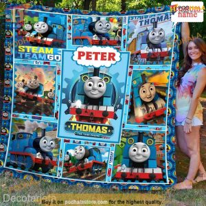 Thomas & Friends Personalized Blanket, Funny Xmas Gift Idea