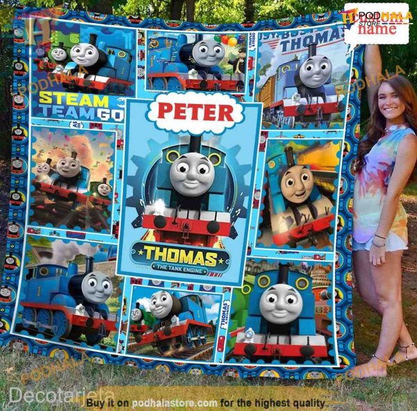Thomas & Friends Personalized Blanket, Funny Xmas Gift Idea
