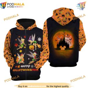 Tinker Bell Hallothankmas Printed 3D Hoodie, Disney Trending Apparel