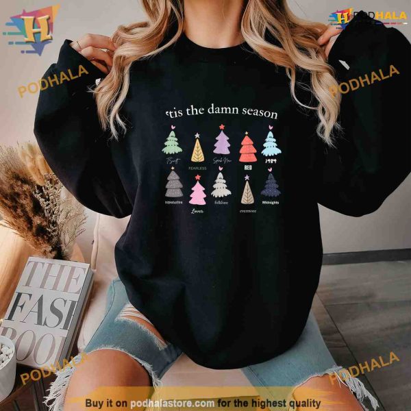 Tis The Damn Season Christmas Tree Shirt Hoodie