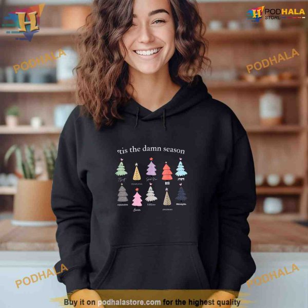 Tis The Damn Season Christmas Tree Shirt Hoodie