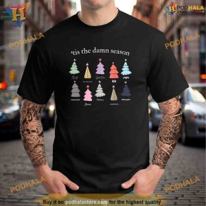 Tis The Damn Season Christmas Tree Shirt Hoodie 3