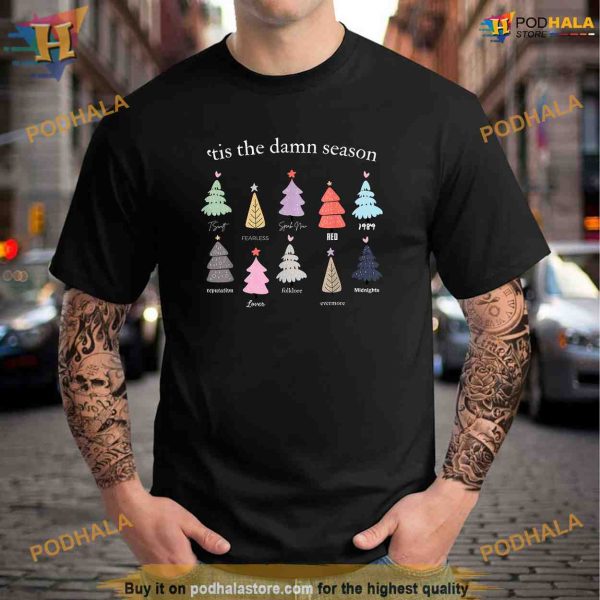 Tis The Damn Season Christmas Tree Shirt Hoodie