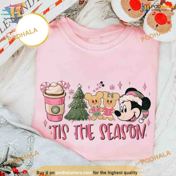 Tis The Season Disney Gingerbread Shirt, Best Family Christmas Gifts