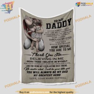 To Dad, From Daughter Heartfelt Blanket for Christmas