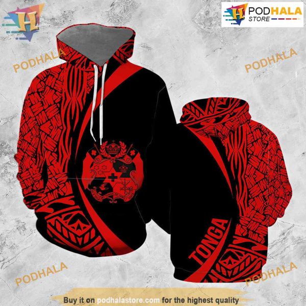 Tonga Polynesian All Over Printed 3D Hoodie Sweatshirt