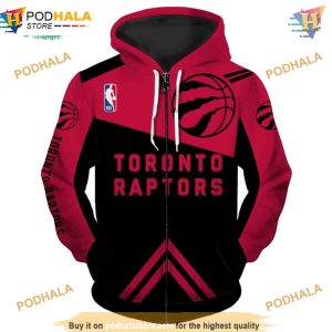Toronto Raptors 3D Zip Hoodie Cheap Basketball Sweatshirt for Fans 1