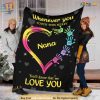 Touch This Heart Personalized Grandma Blanket, Heartfelt Christmas Present