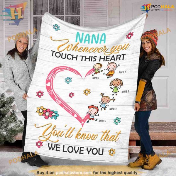 Touch of Grandma’s Love Personalized Christmas Blanket