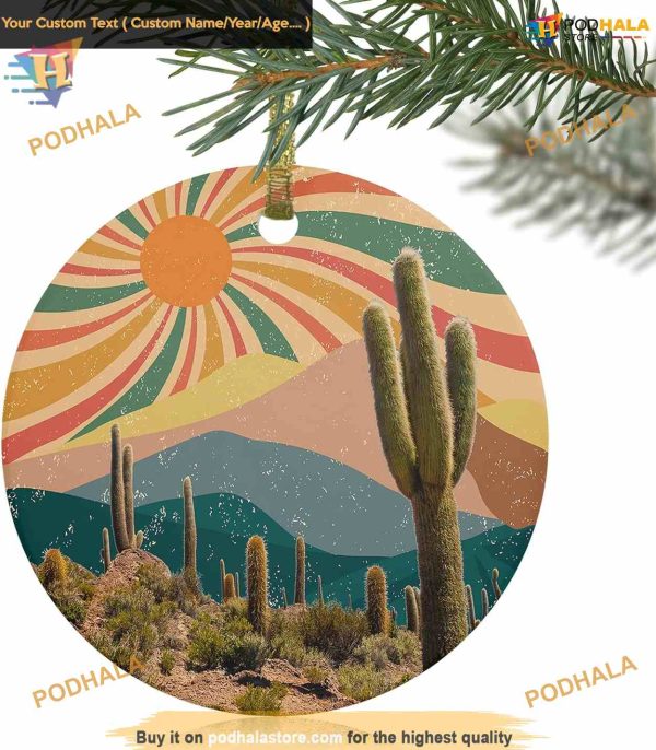 Tropical Cactus 2023 Ornaments, Family Christmas Ornaments Unique Design