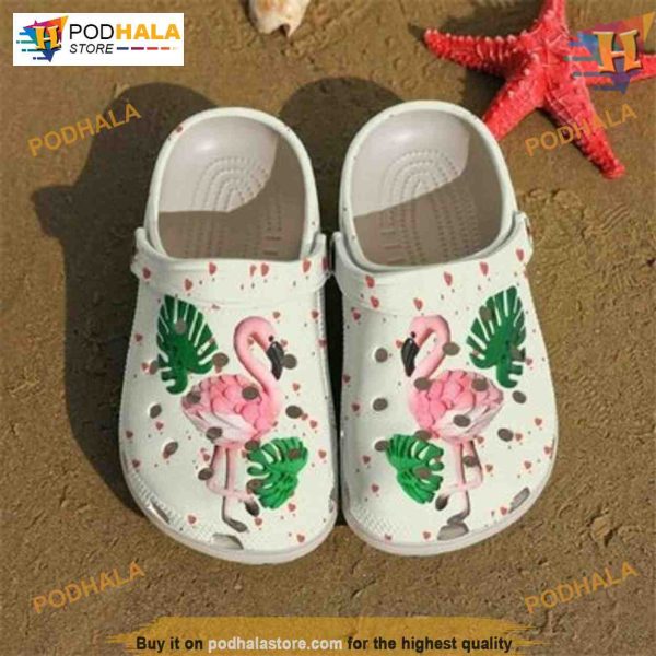 Tropical Flamingo Palm Leaves Crocs, Creative Xmas Gift Ideas