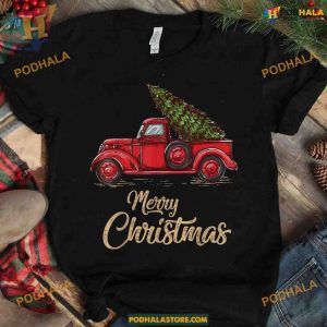 Truck Christmas Tree Shirt, Funny Xmas Gifts