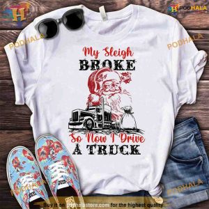 Truckin' Santa Christmas Shirt, A Jolly Alternative Sleigh Ride