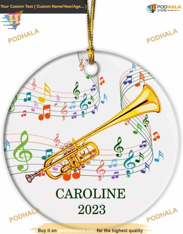 Trumpetist 2023 Christmas Ornament, Personalized Musical Family Gift